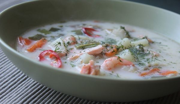 Молочно-рыбный суп, приготовим сами