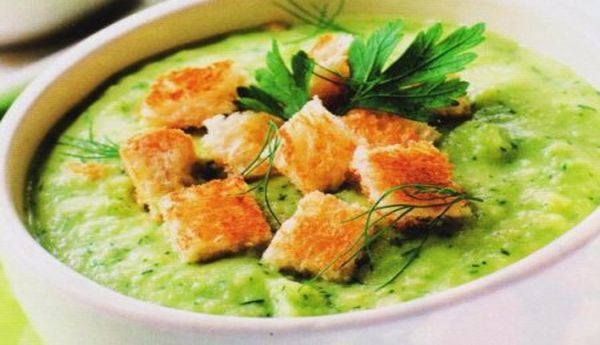 Крем – суп овощной с гренками, вкусные блюда
