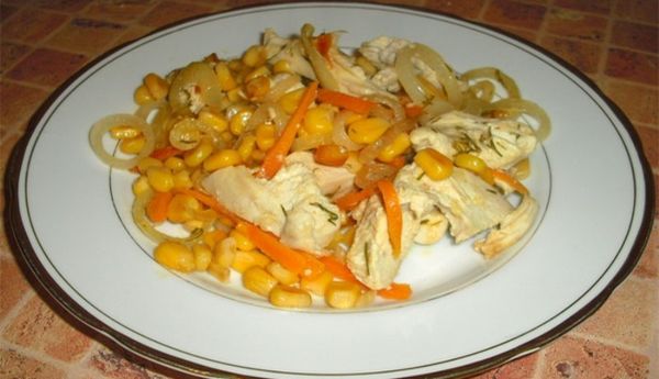 Куриное филе с овощами, популярные блюда
