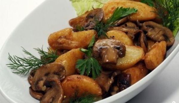 Картофель с грибами, популярные блюда