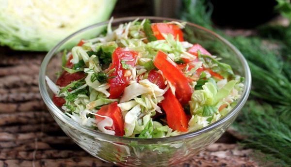 Салат с капустой пекинской и помидорами, вкусные рецепты