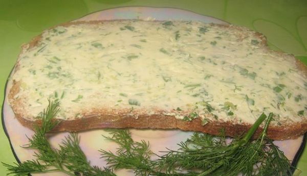 Бутерброд с зеленым маслом, рецепты от поваров