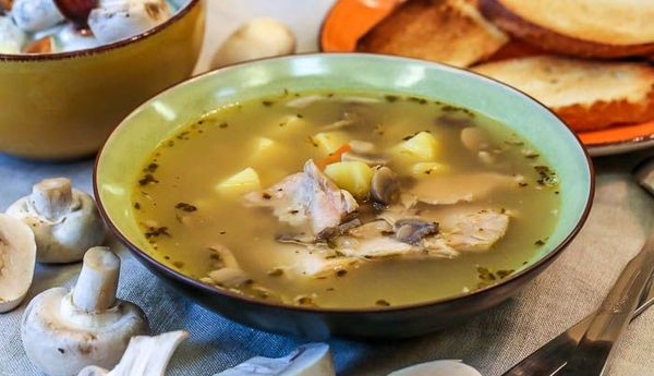 Суп из кролика и грибами, приготовим вместе с вами